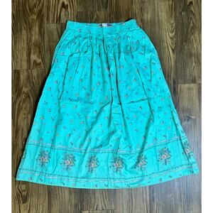 Bryn Connelly Floral Maxi Skirt‎ Women's Size 8 Made in Japan Vintage